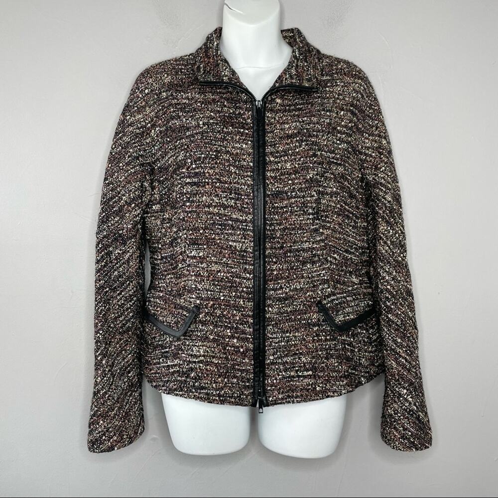 LAFAYETTE 148 Blazer Jacket Womens Size 6 Tweed Wool Colorful Quiet Luxury Chic